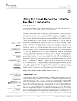 Using the Fossil Record to Evaluate Timetree Timescales