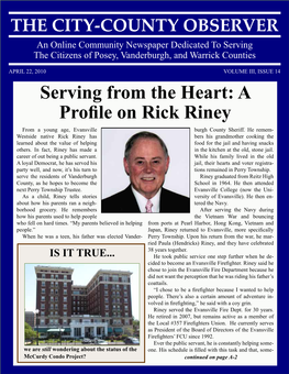 Serving from the Heart: a Profile on Rick Riney from a Young Age, Evansville Burgh County Sheriff
