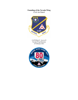 Founding of the Nevada Wing Civil Air Patrol