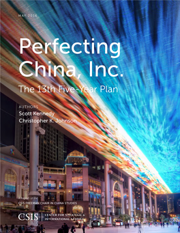 Perfecting China, Inc.: China's 13Th Five-Year Plan