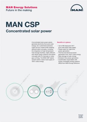 MAN CSP Concentrated Solar Power