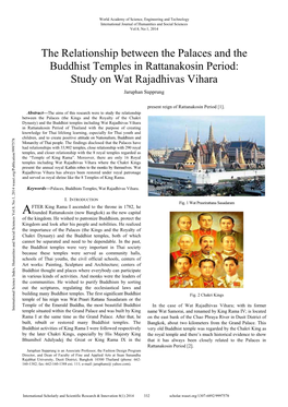 The Relationship Between the Palaces and the Buddhist Temples in Rattanakosin Period