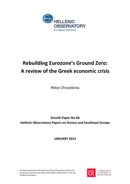 A Review of the Greek Economic Crisis