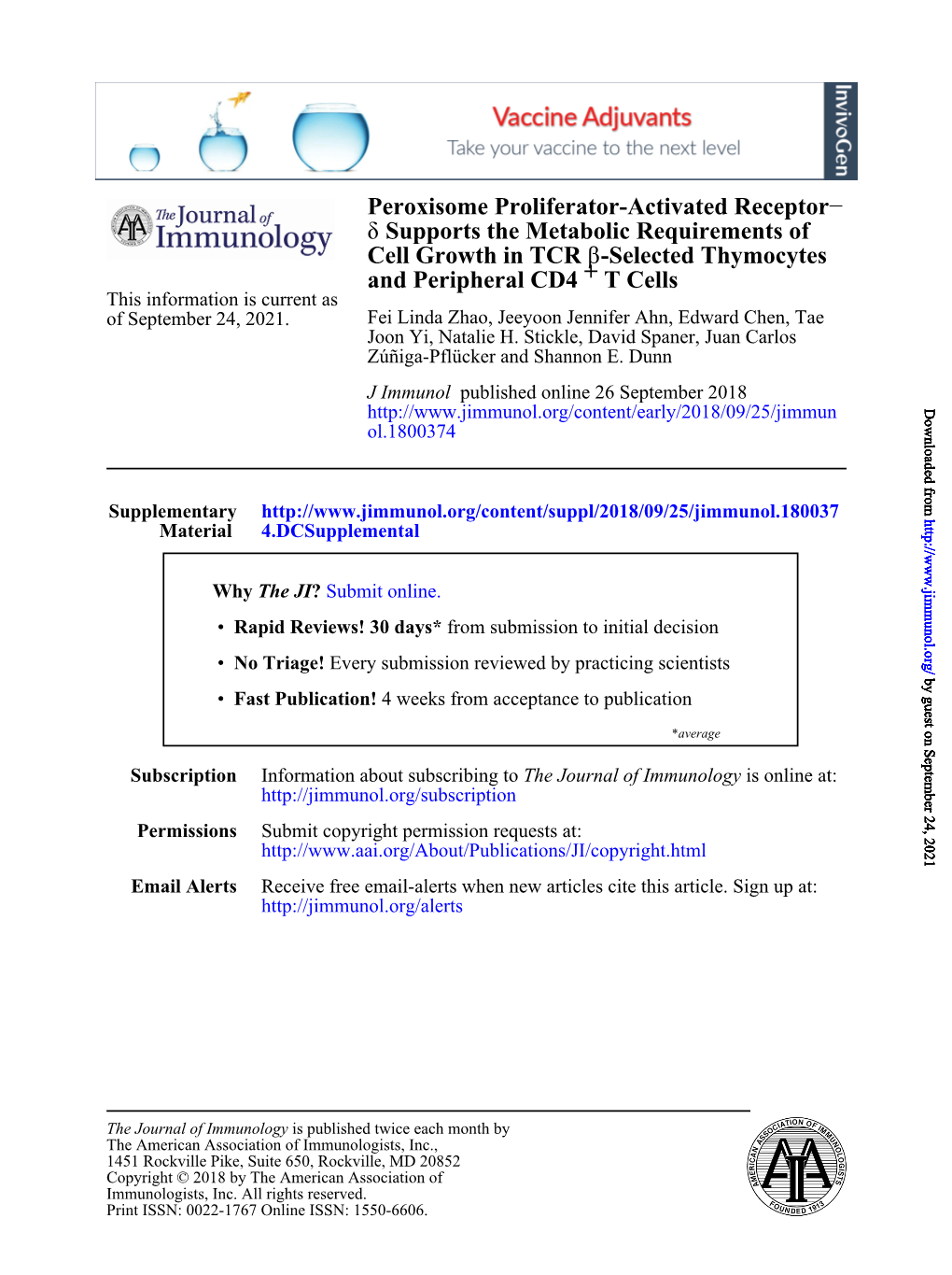 Peroxisome Proliferator-Activated Receptor