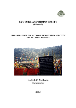 CULTURE and BIODIVERSITY (Volume I)