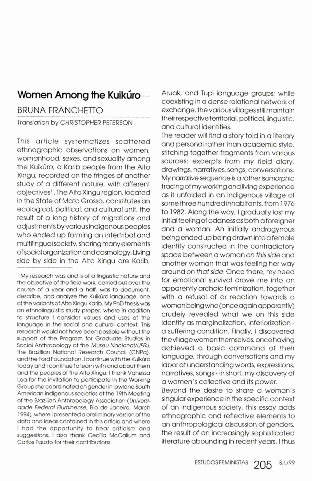 Women Among the Kuikúro