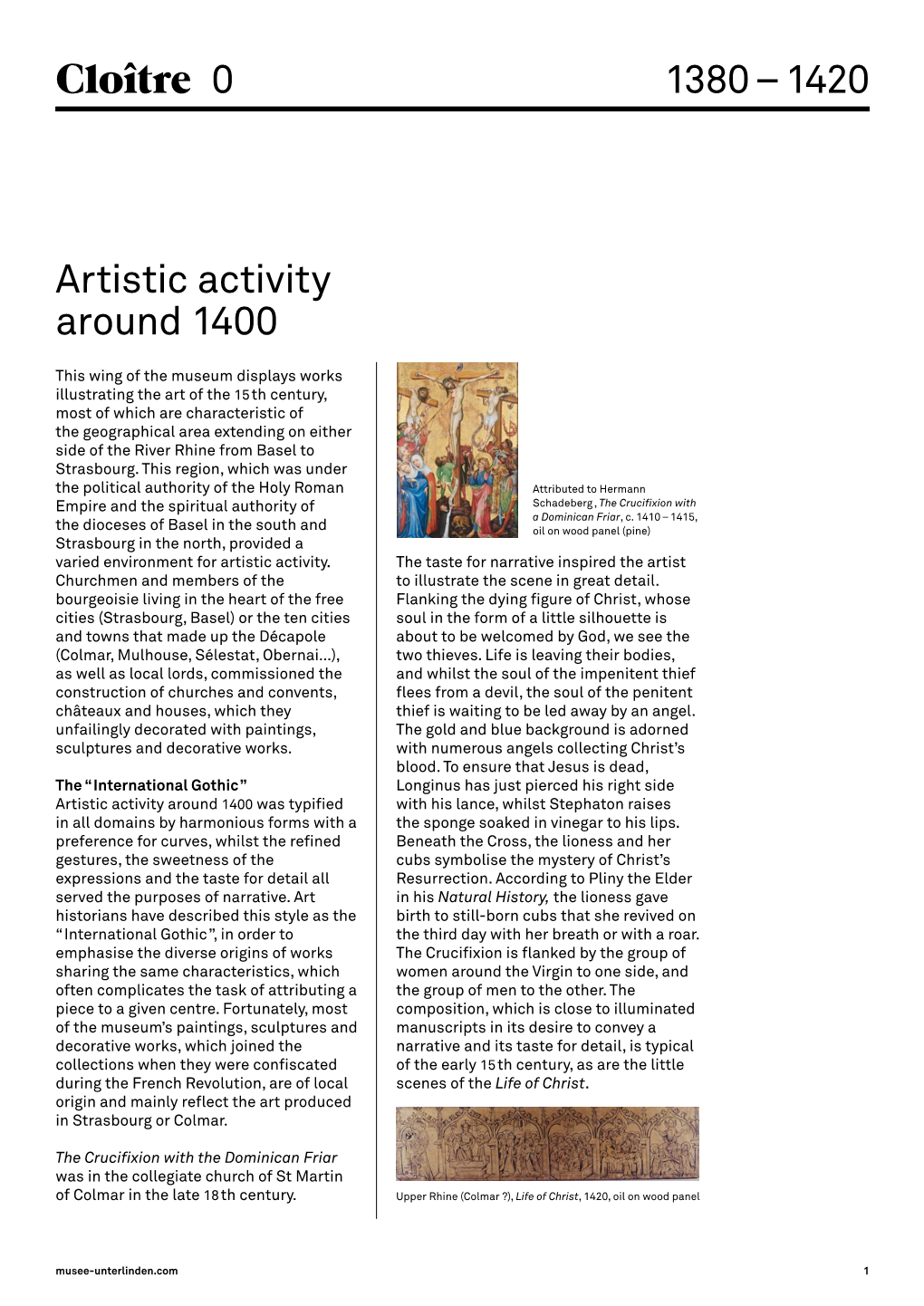 Artistic Activity Around 1400