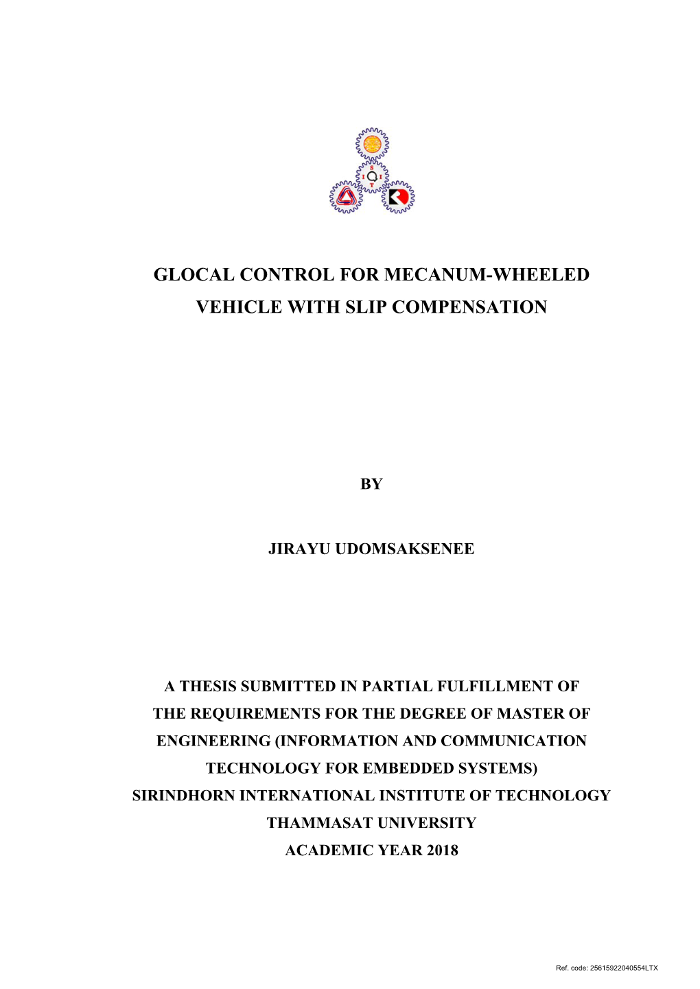 Glocal Control for Mecanum-Wheeled Vehicle with Slip Compensation