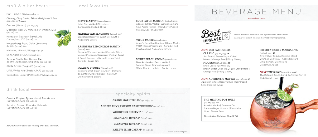 Beverage Menu