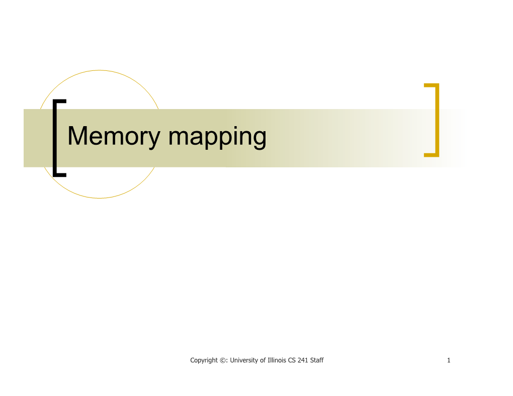 Memory Mapping