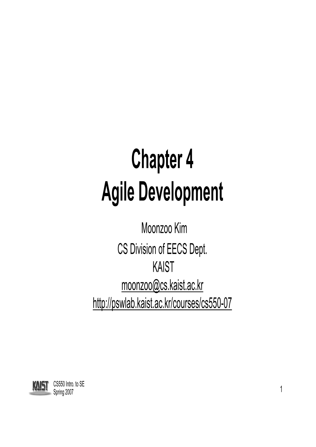 Chapter 4 Agile Development