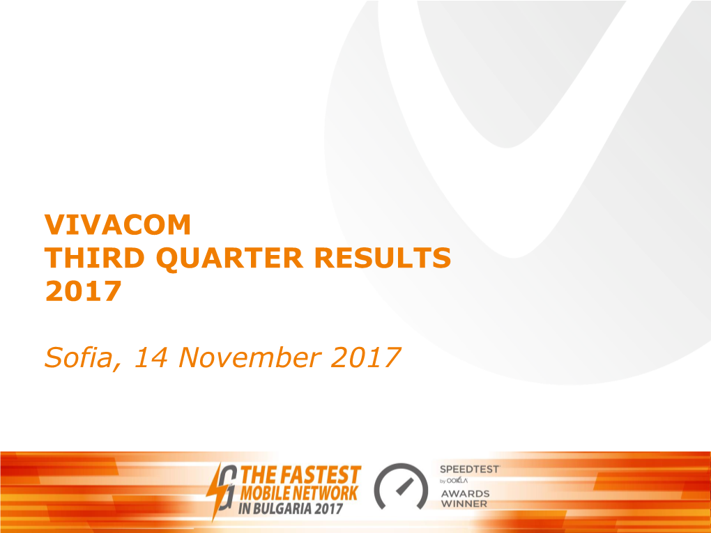 VIVACOM Q3 2017 Results Presentation