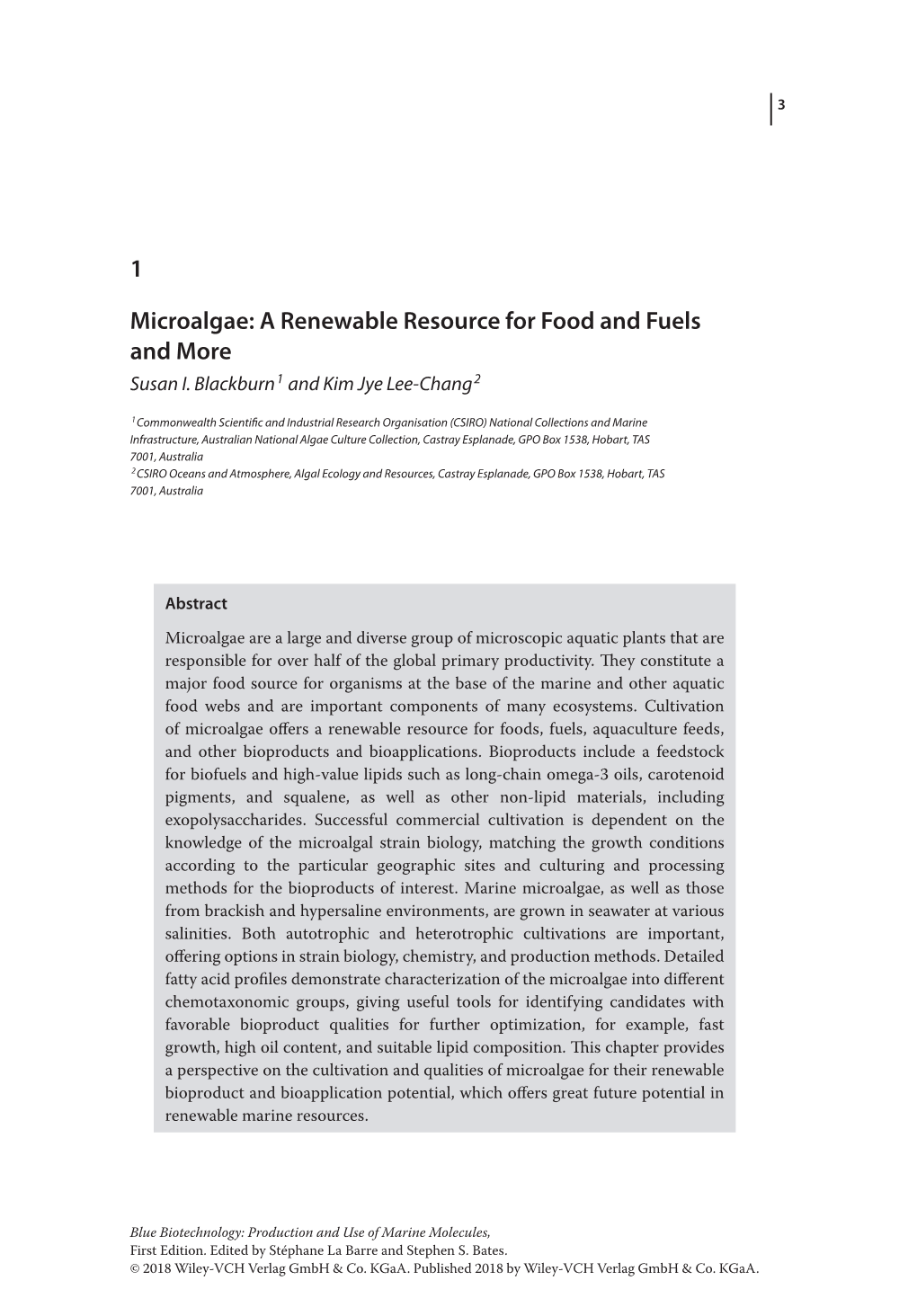 1 Microalgae: a Renewable Resource for Food and Fuels and More