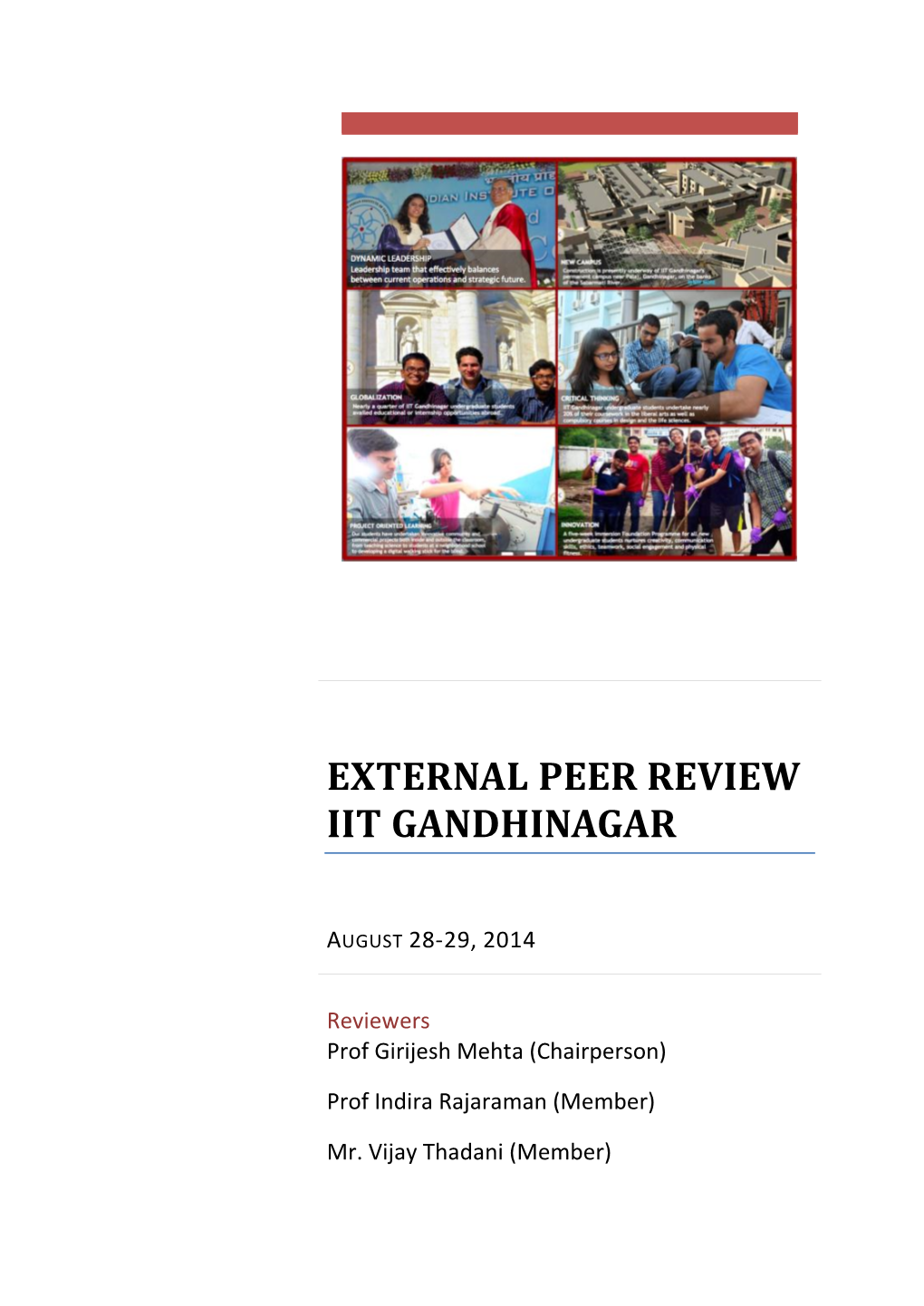 External Peer Review Iit Gandhinagar