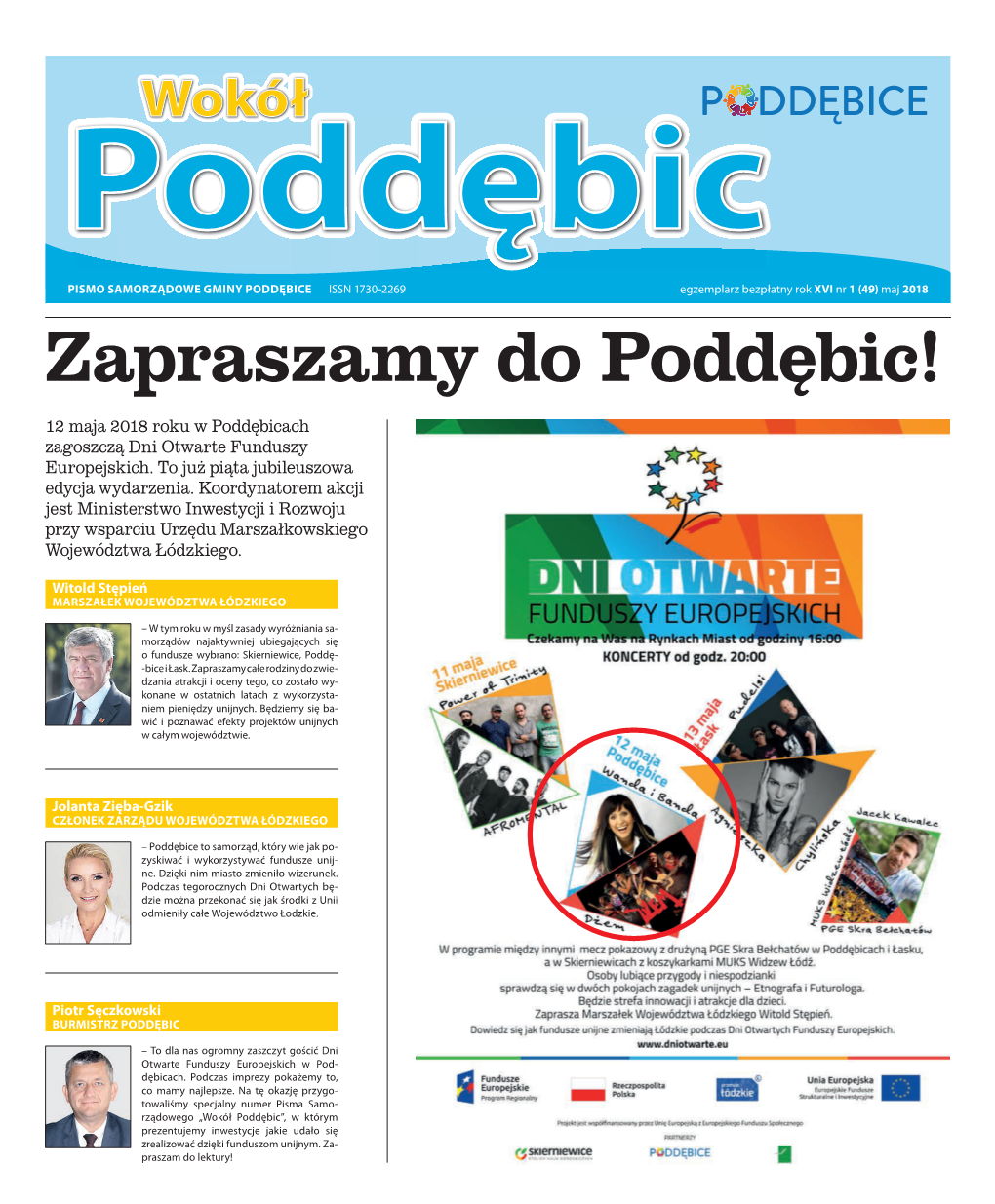 Zapraszamy Do Poddębic! 12 Maja 2018 Roku W Poddębicach Zagoszczą Dni Otwarte Funduszy Europejskich