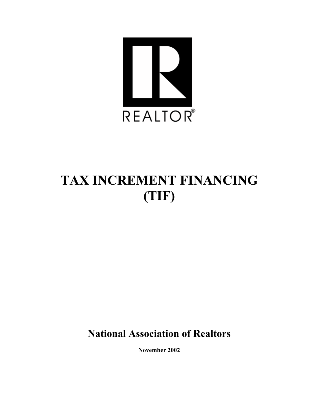 Tax Increment Financing (Tif)