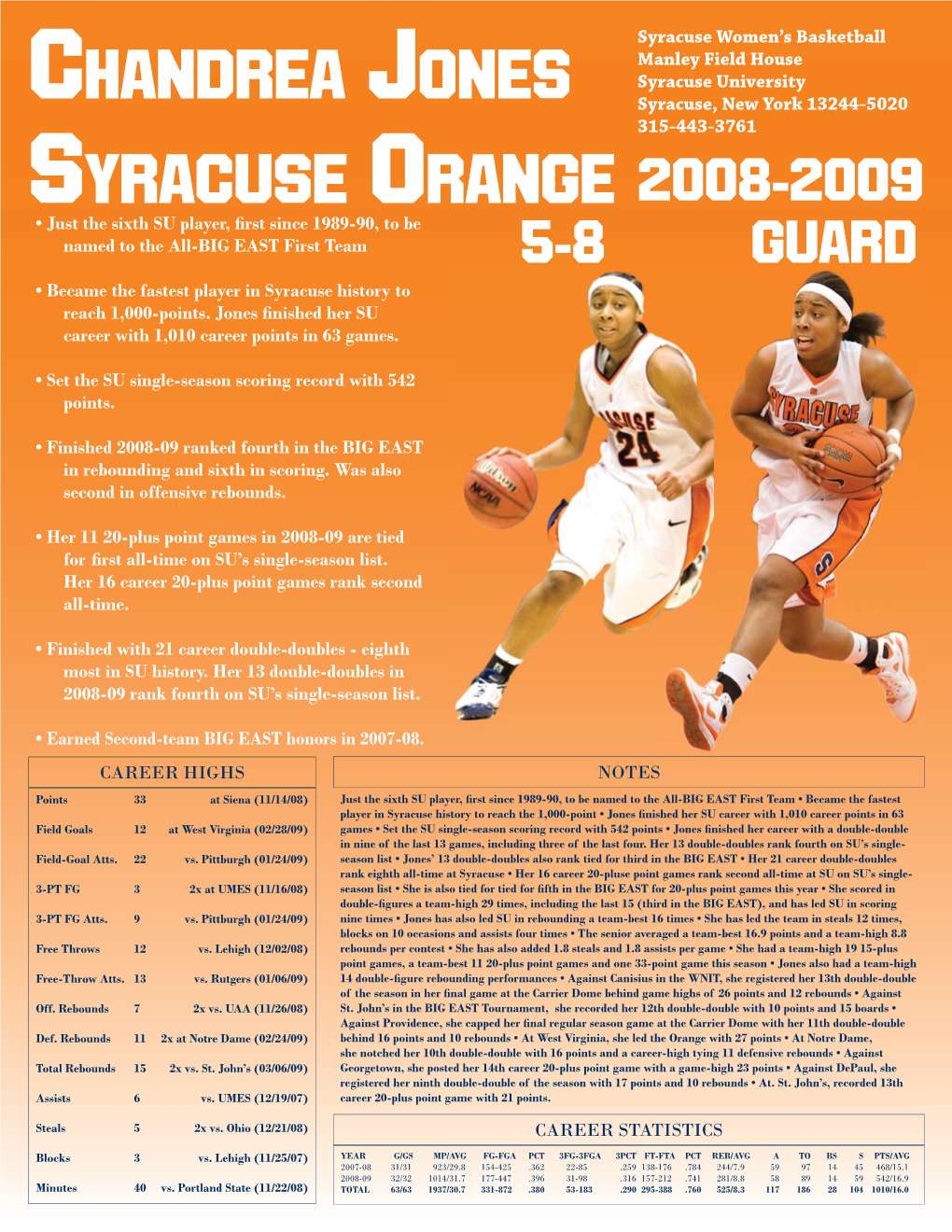 Chandrea Jones Syracuse Orange