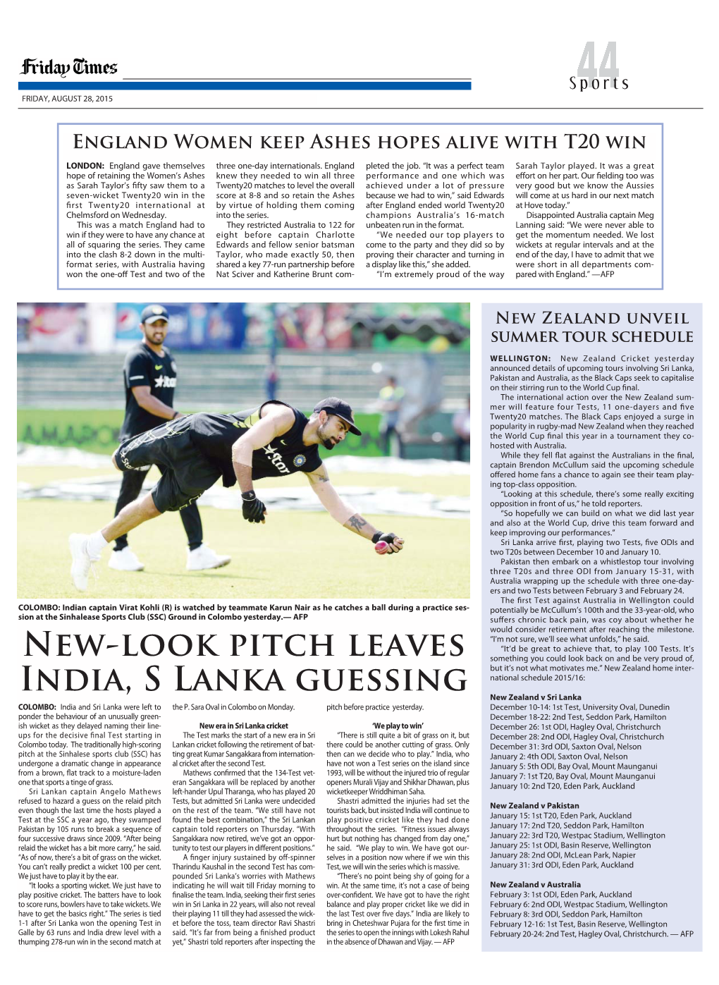 New-Look Pitch Leaves India, S Lanka Guessing