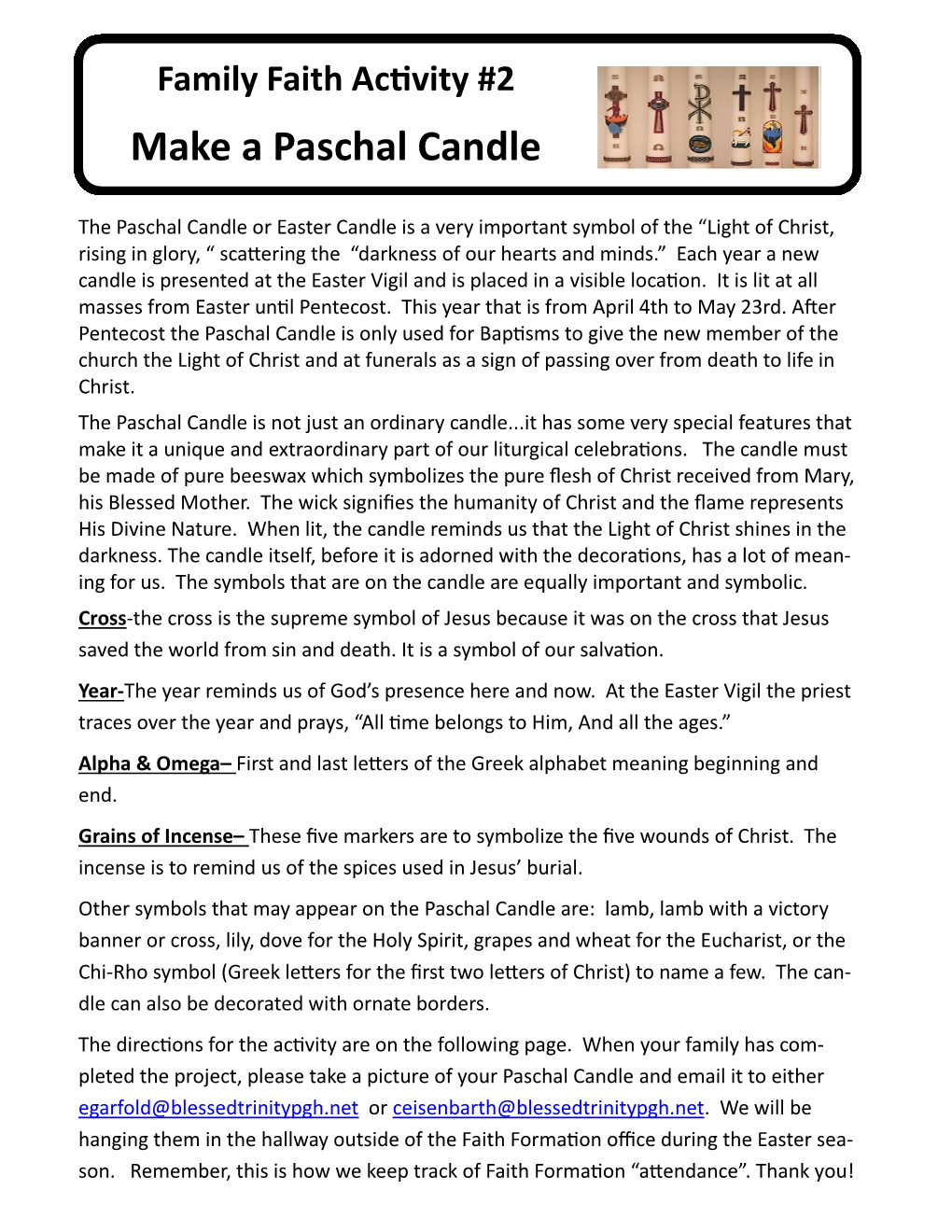 Make a Paschal Candle