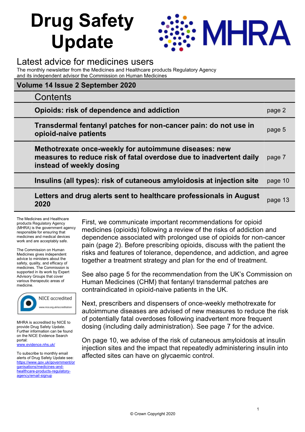 Drug Safety Update