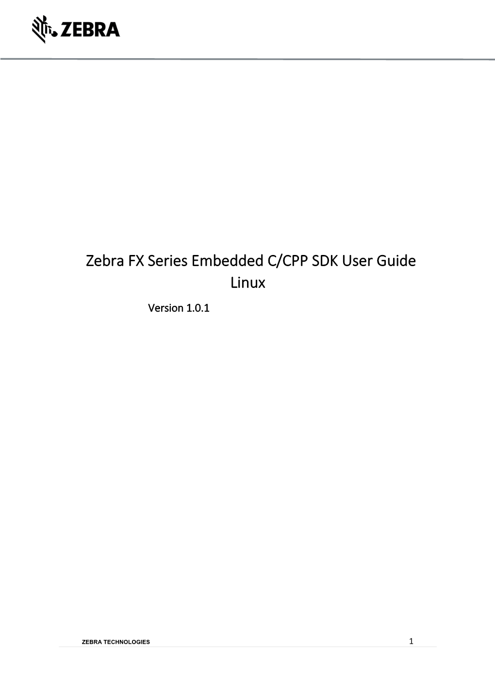 Zebra FX Series Embedded C/CPP SDK User Guide Linux