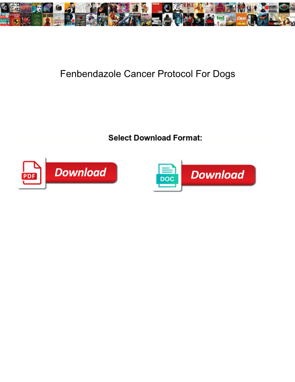 Fenbendazole Cancer Protocol for Dogs