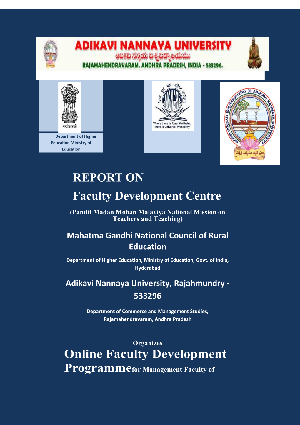 REPORT on Faculty Development Centre