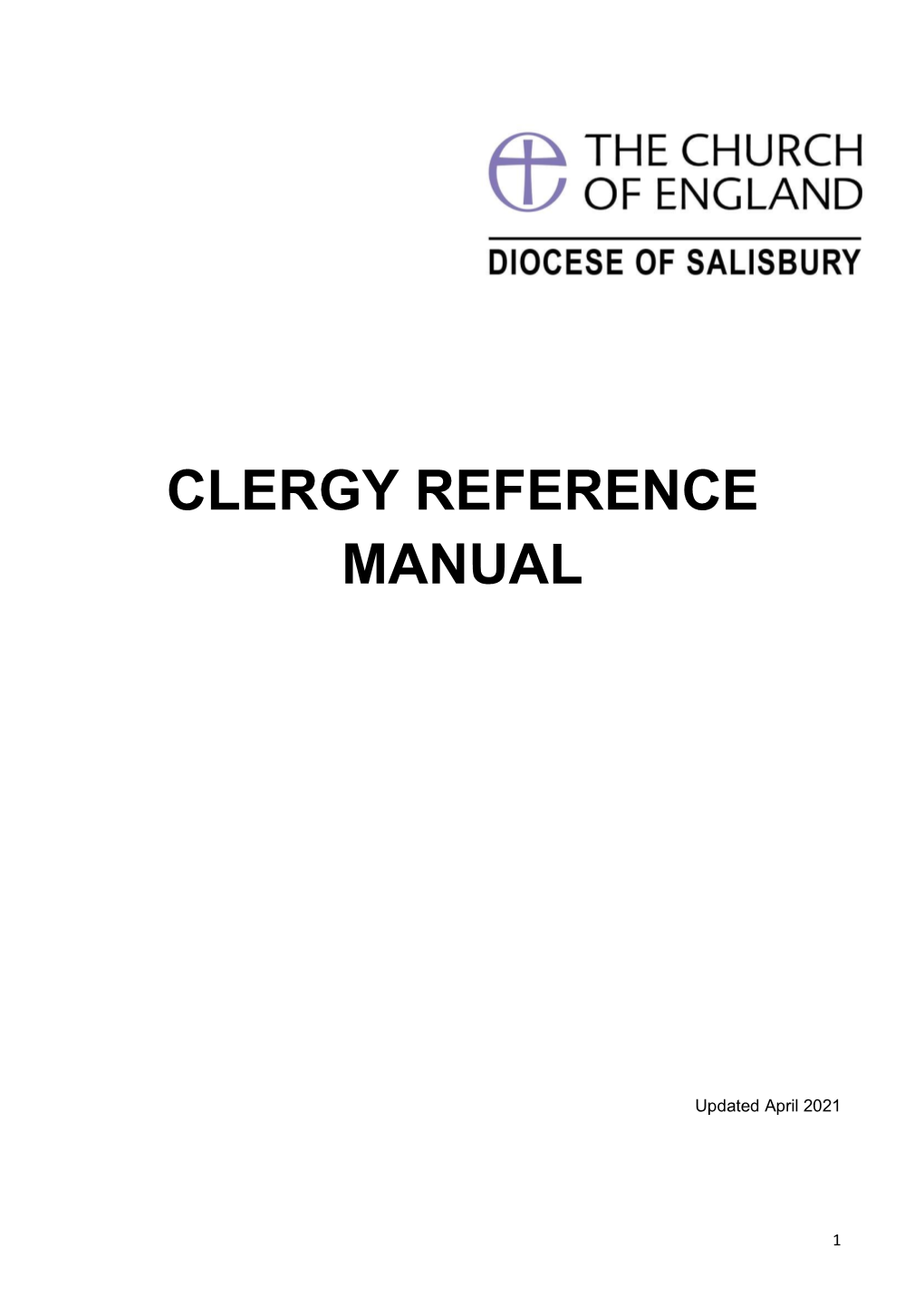 Salisbury Diocesan Clergy Reference Manual April 2021