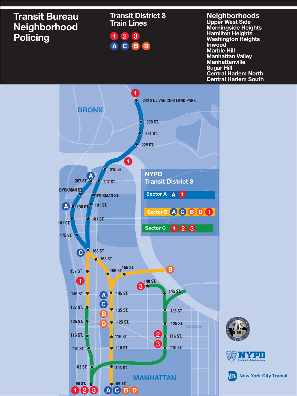 Transit District 3 Train Lines Neighborhoods