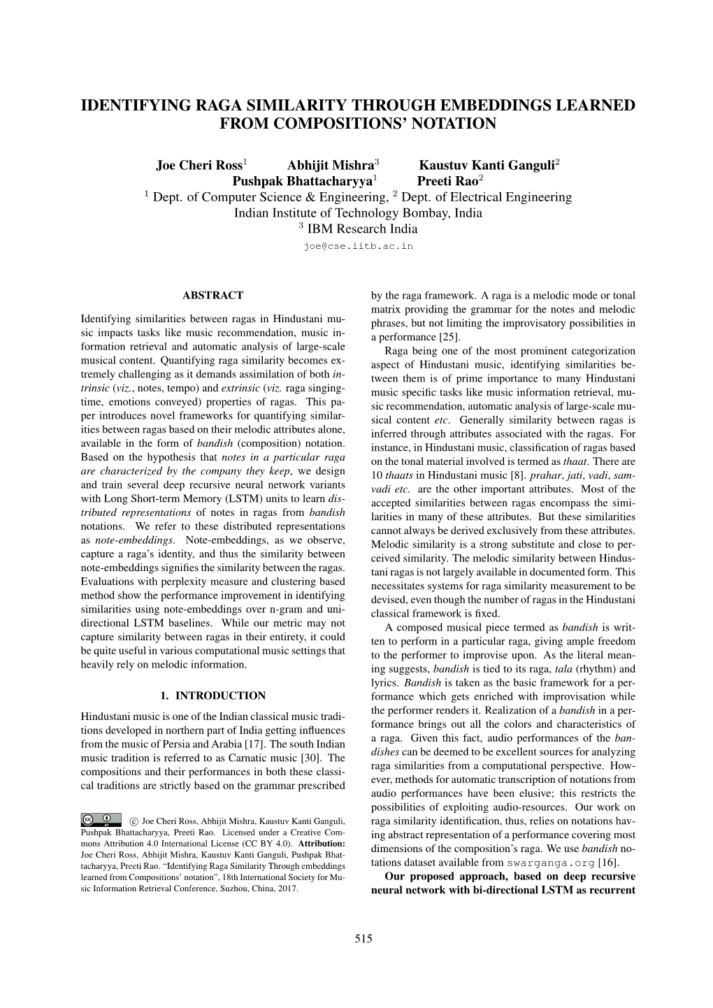 Identifying Raga Similarity Through Embeddings Learned from Compositions’ Notation