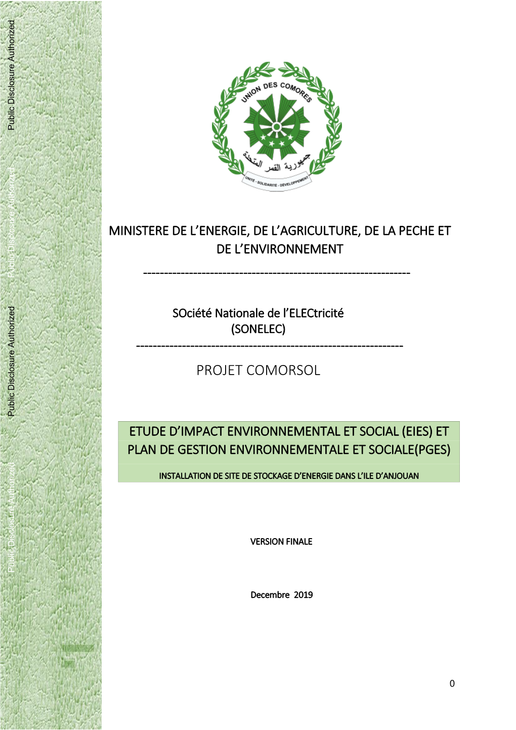 9. Plan De Gestion Environnementale Et Sociale