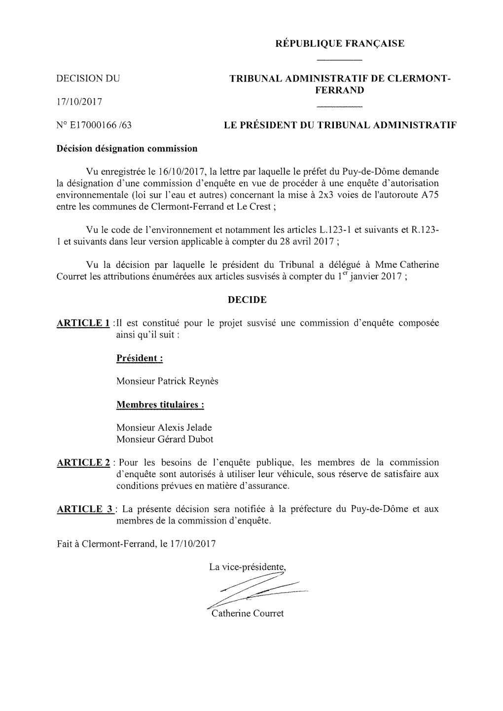 Tribunal Administratif De Clermont