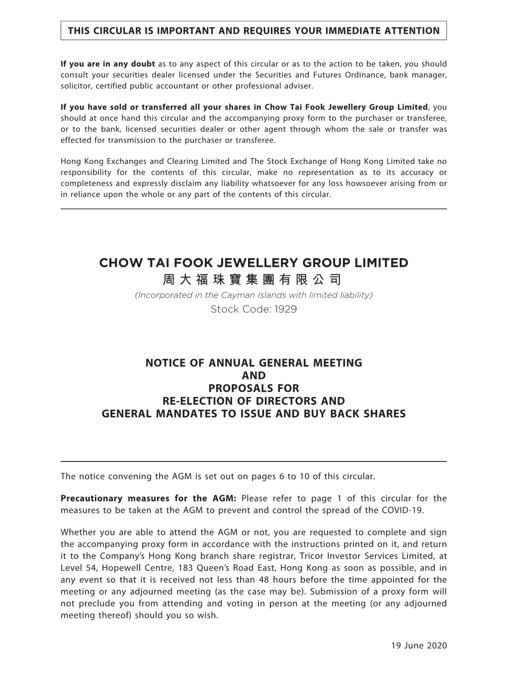 Chow Tai Fook Jewellery Group Limited