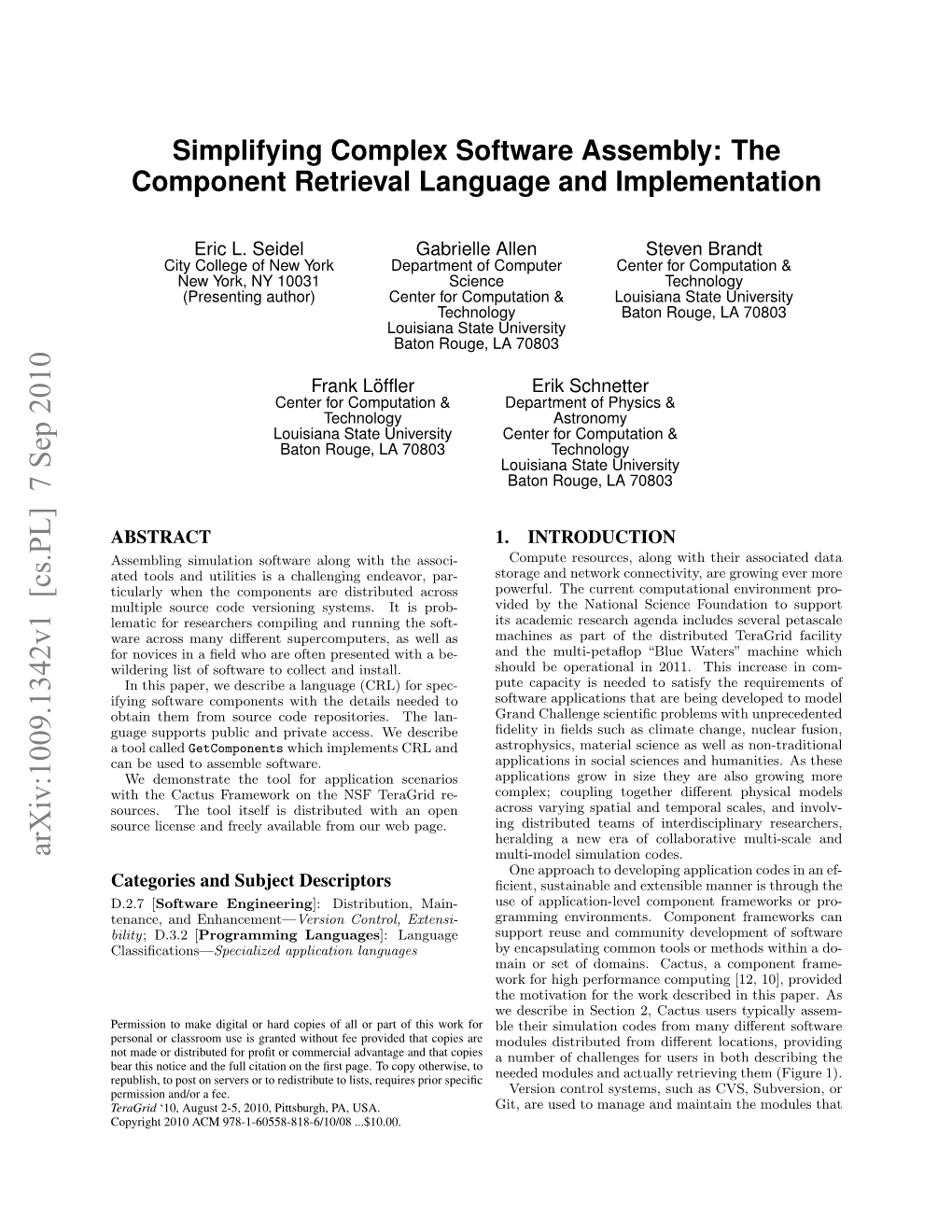 Simplifying Complex Software Assembly: the Component Retrieval Language and Implementation