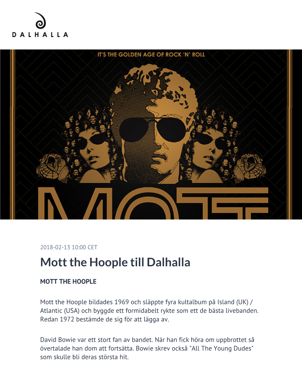 Mott the Hoople Till Dalhalla