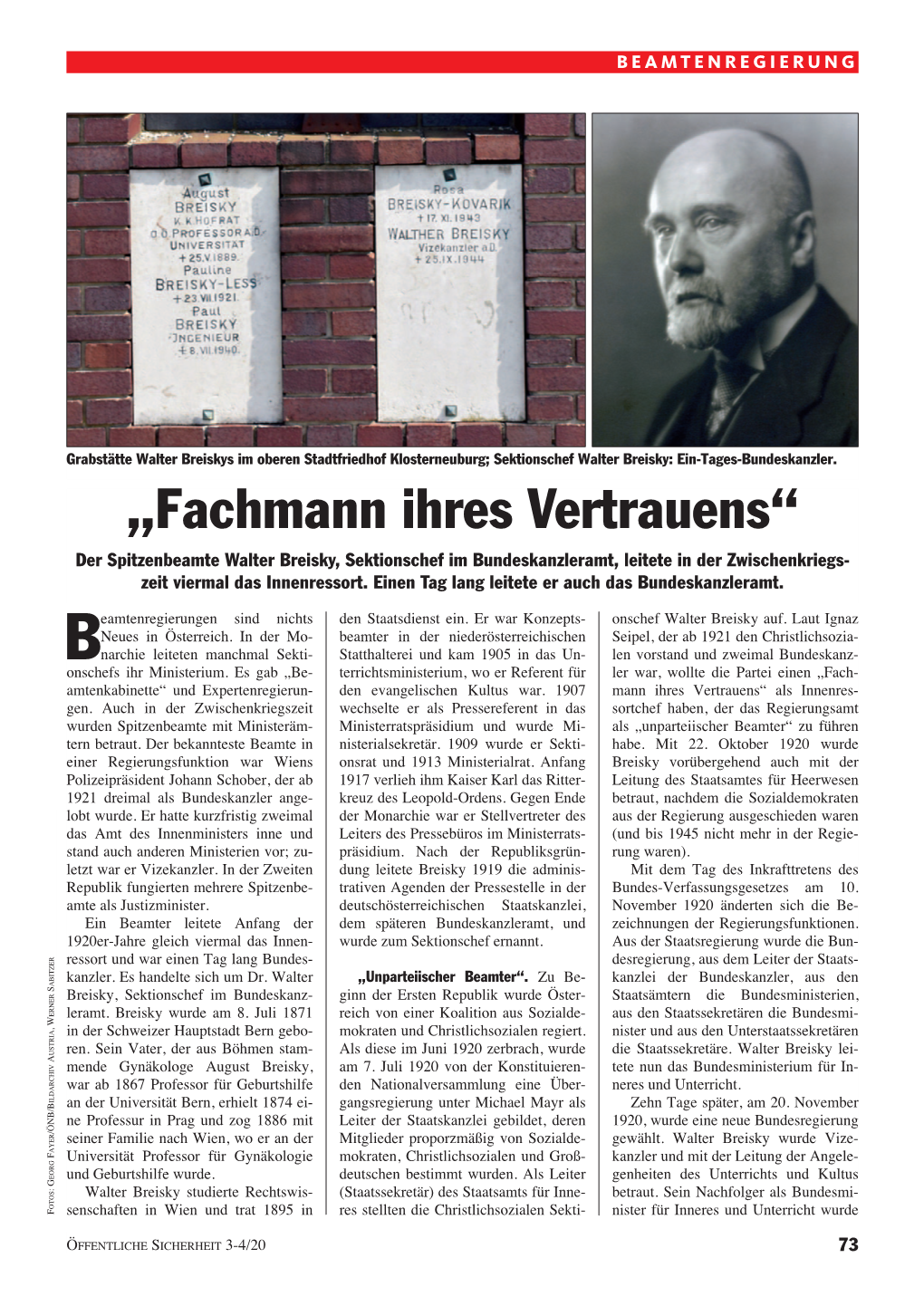 „Fachmann Ihres Vertrauens“