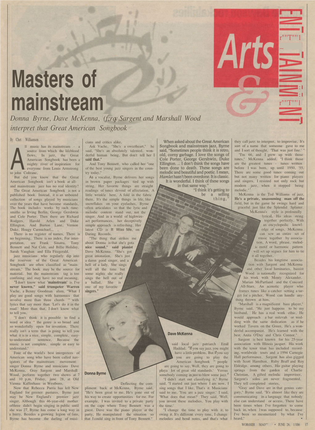 Masters of Mainstream Donna Byrne, Dave Mckenna