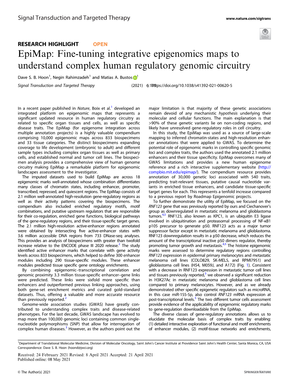 Fine-Tuning Integrative Epigenomics Maps to Understand Complex Human Regulatory Genomic Circuitry