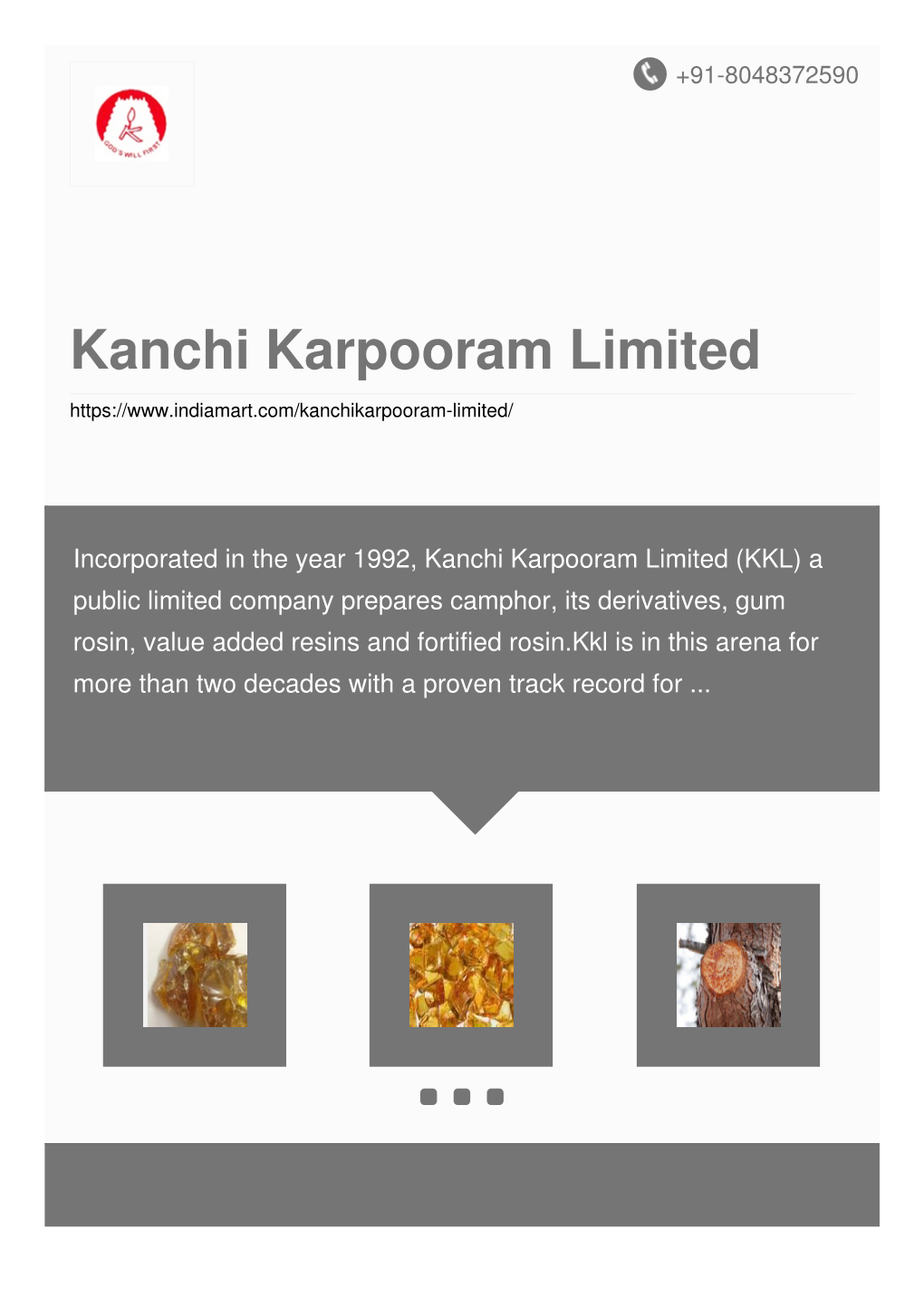 Kanchi Karpooram Limited