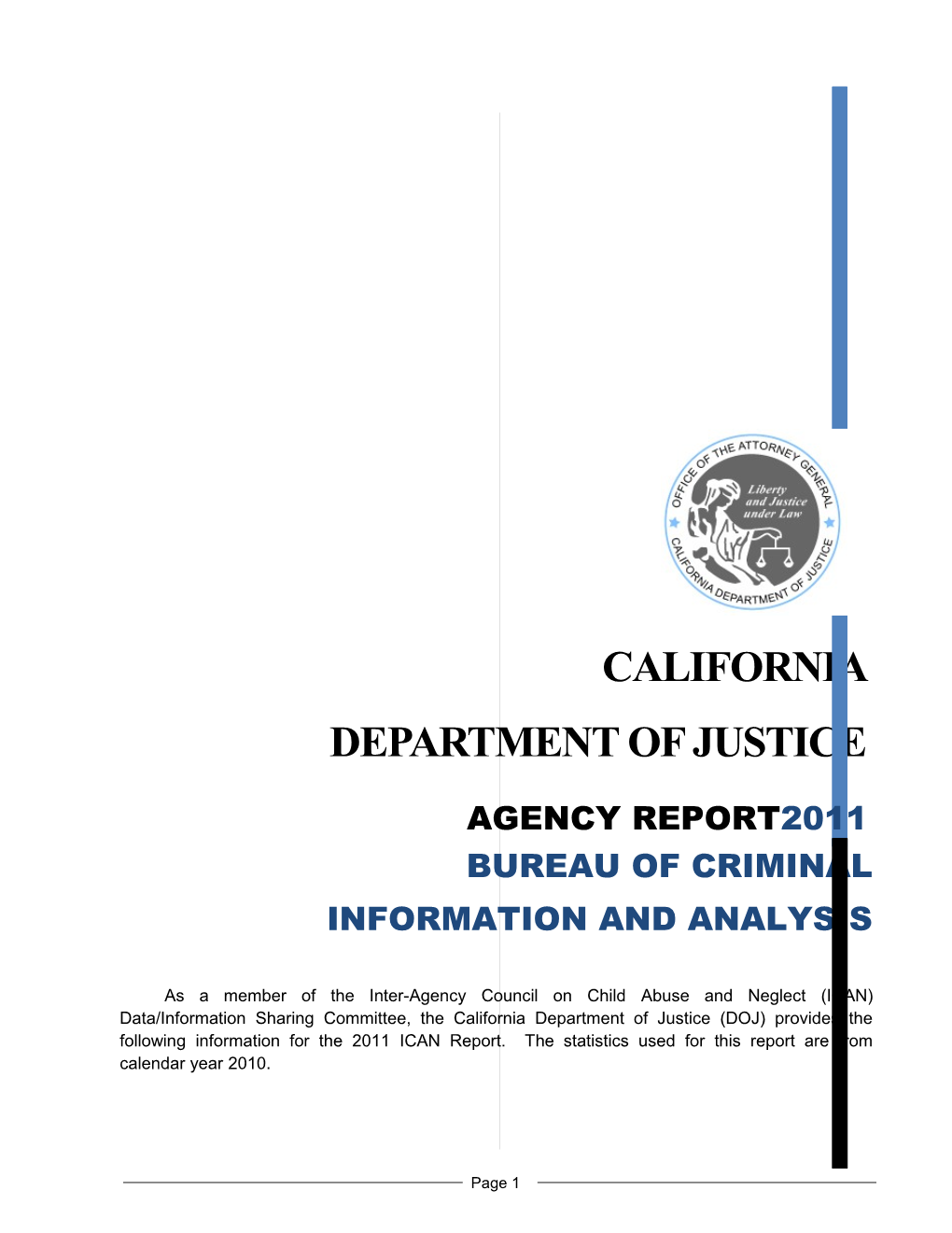 California Department of Justice Report