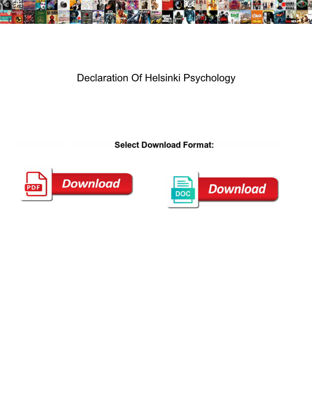 Declaration of Helsinki Psychology