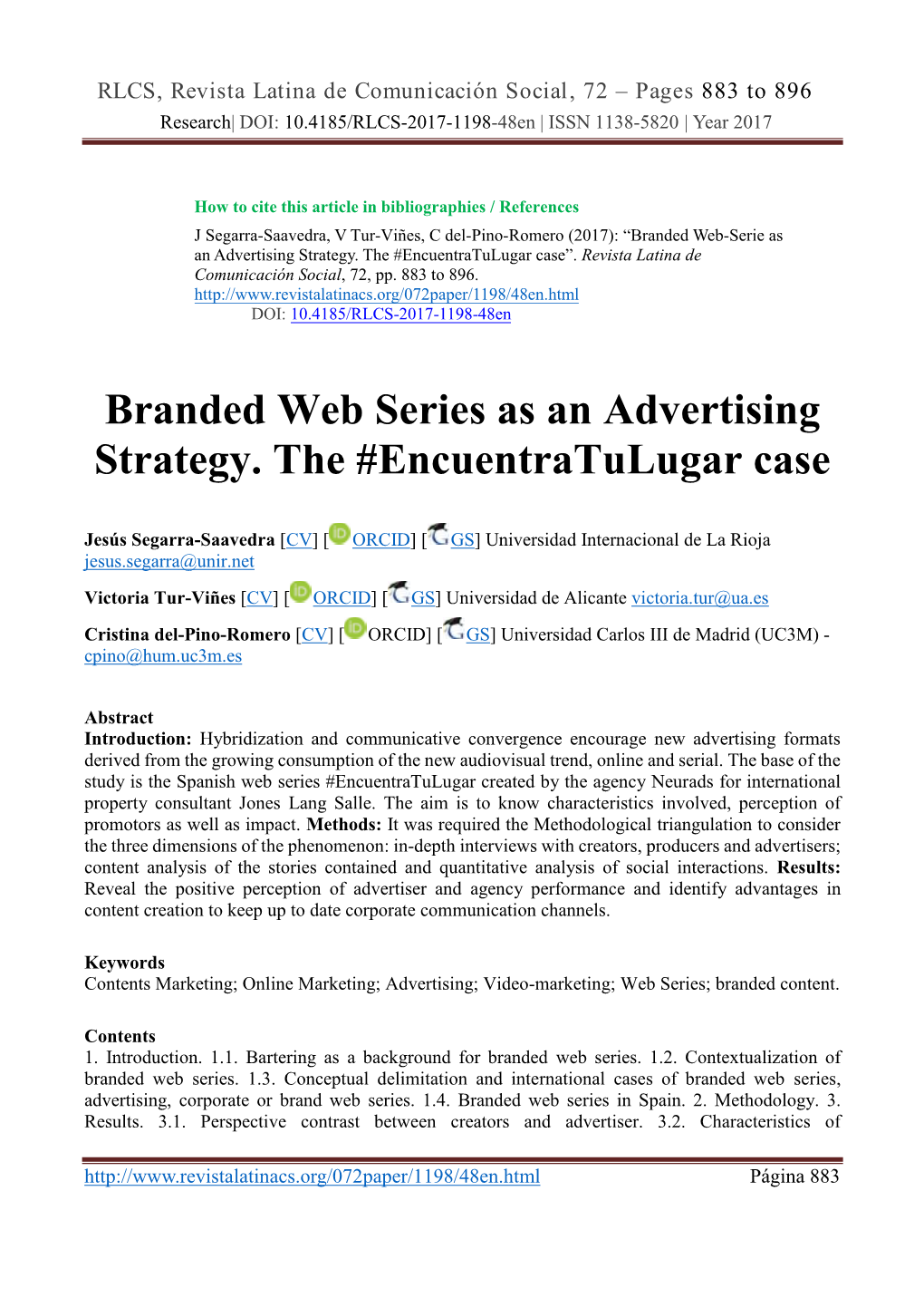 Branded Web Series As an Advertising Strategy. the #Encuentratulugar Case