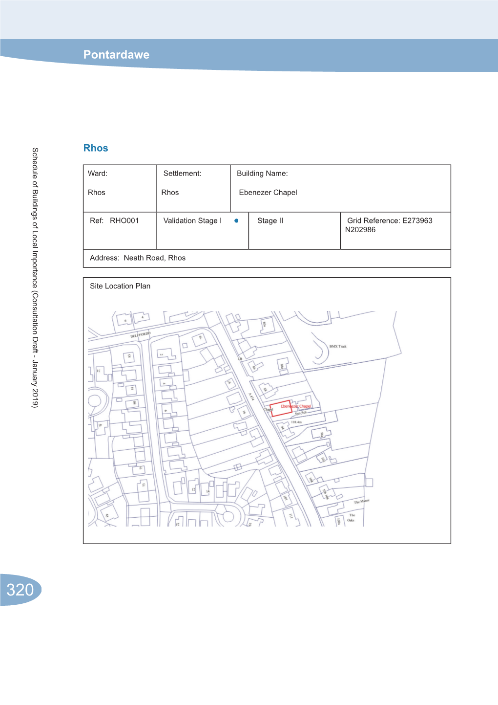 Schedule of Buildings of Local Importance (Consultation Draft