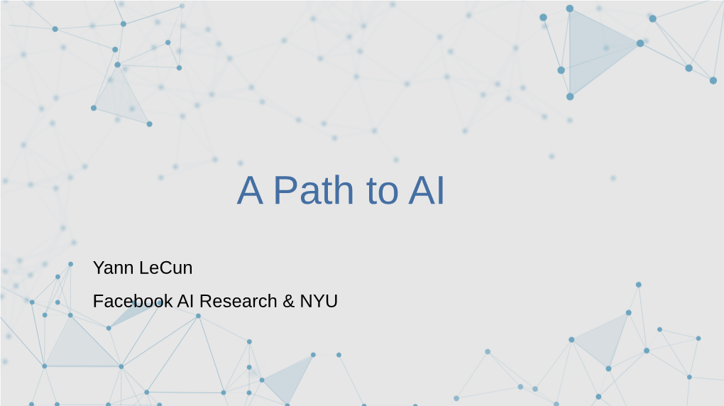 A Path to AI