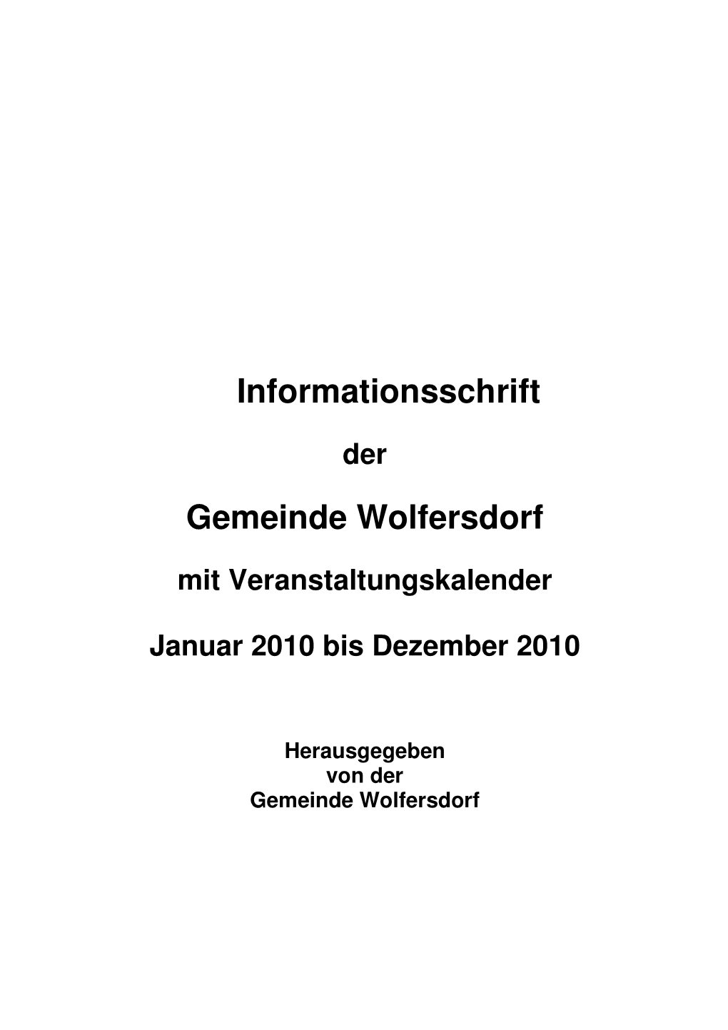 Informationsschrift Gemeinde Wolfersdorf