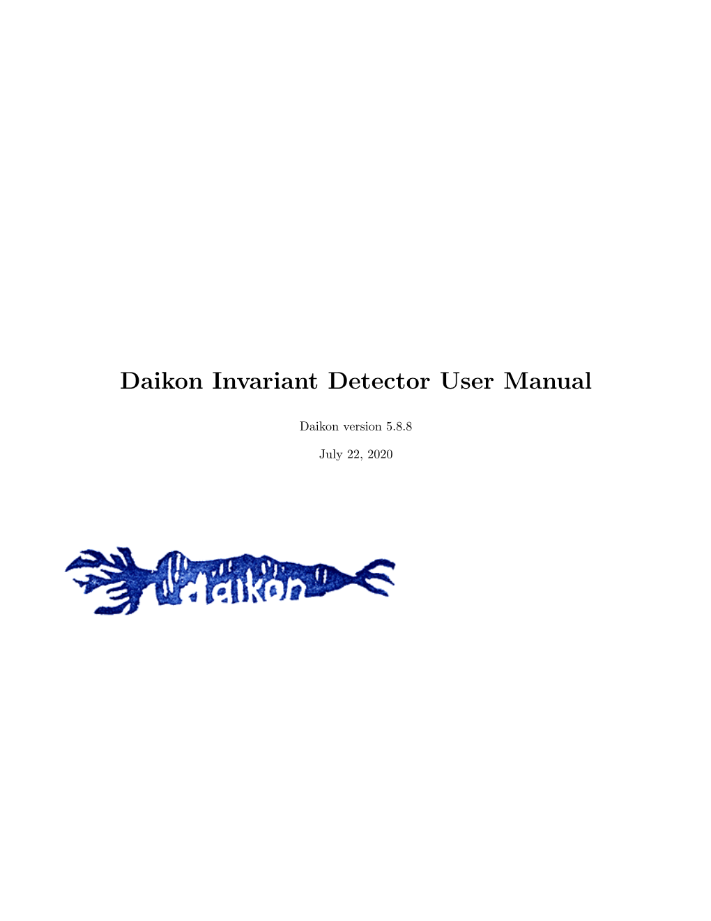 Daikon Invariant Detector User Manual