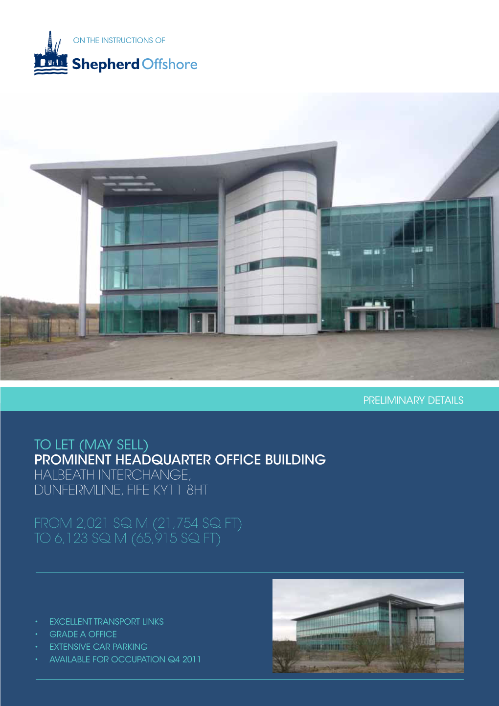 Prominent Headquarter Office Building Halbeath Interchange, Dunfermline, Fife Ky11 8Ht