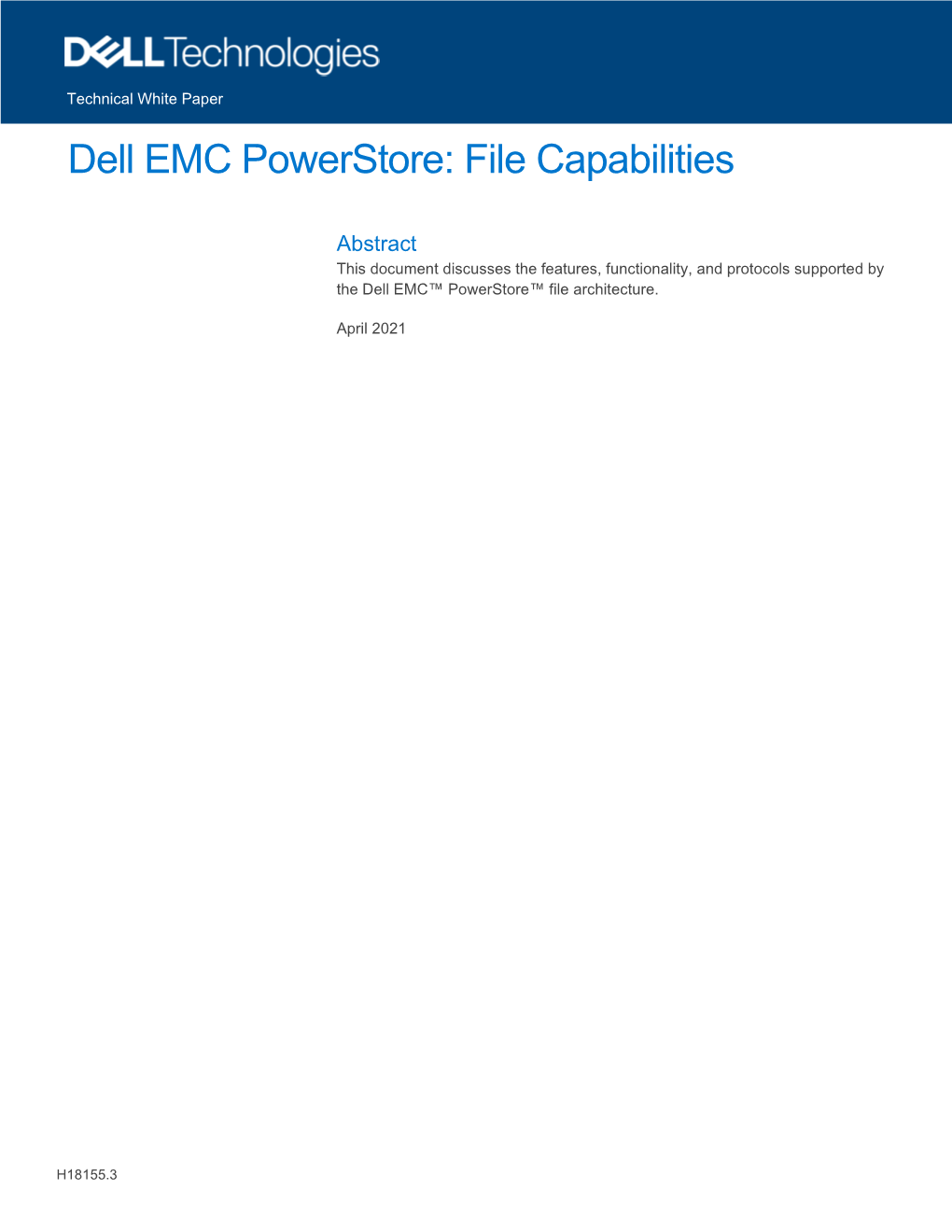 Dell EMC Powerstore: File Capabilities