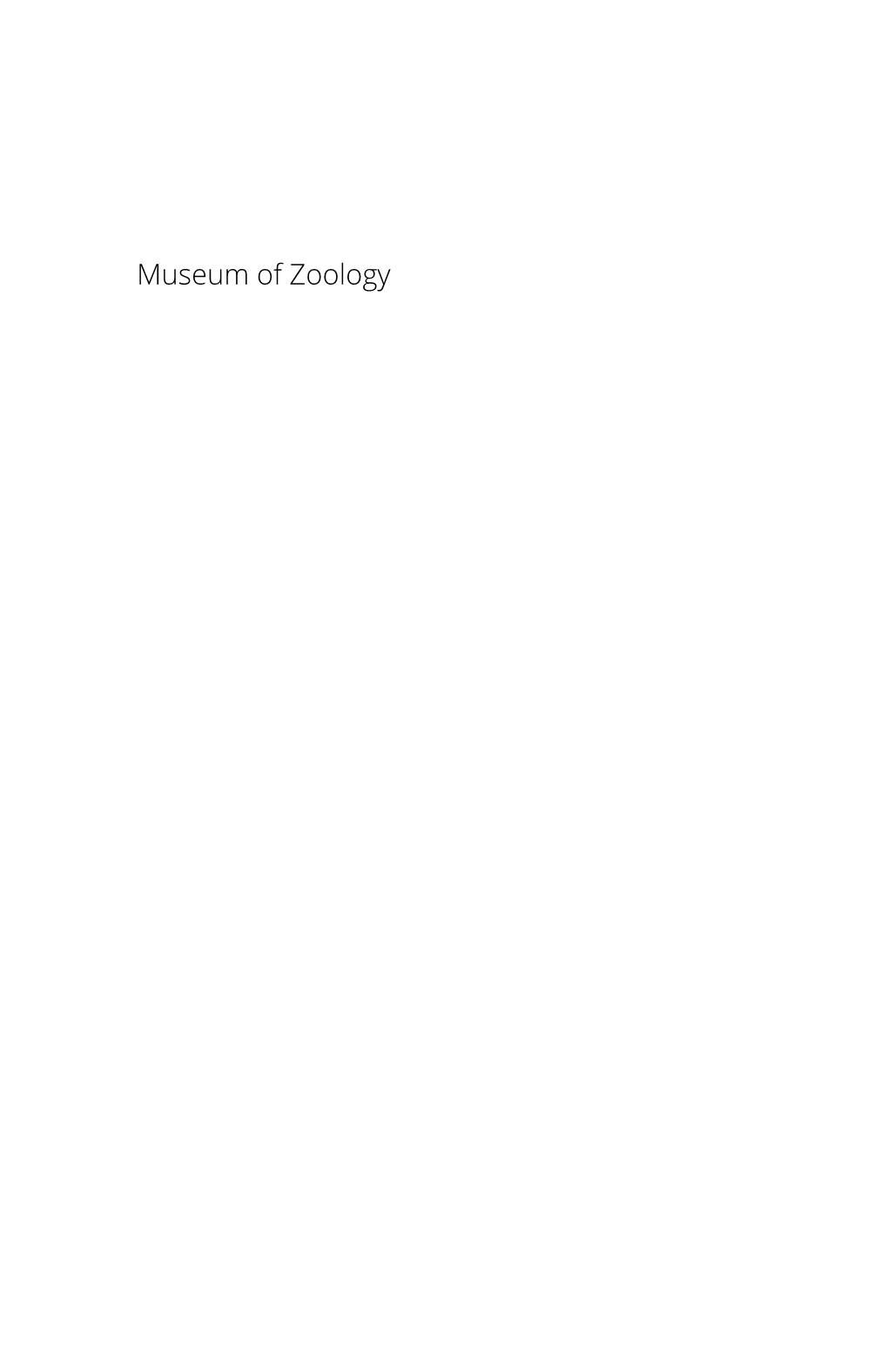 Museum of Zoology