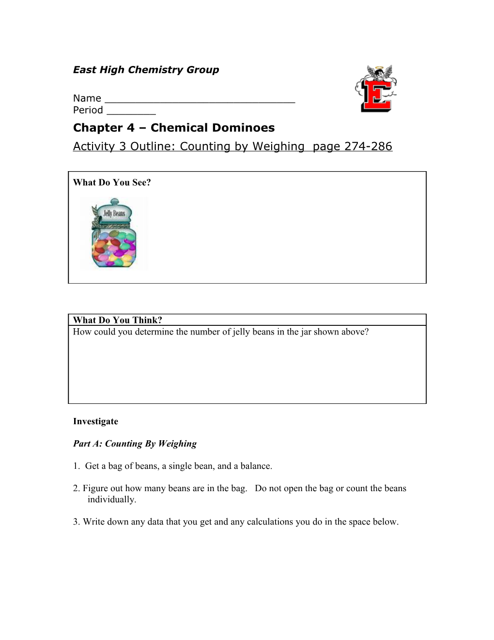 Chemical Dominoes Activity 3